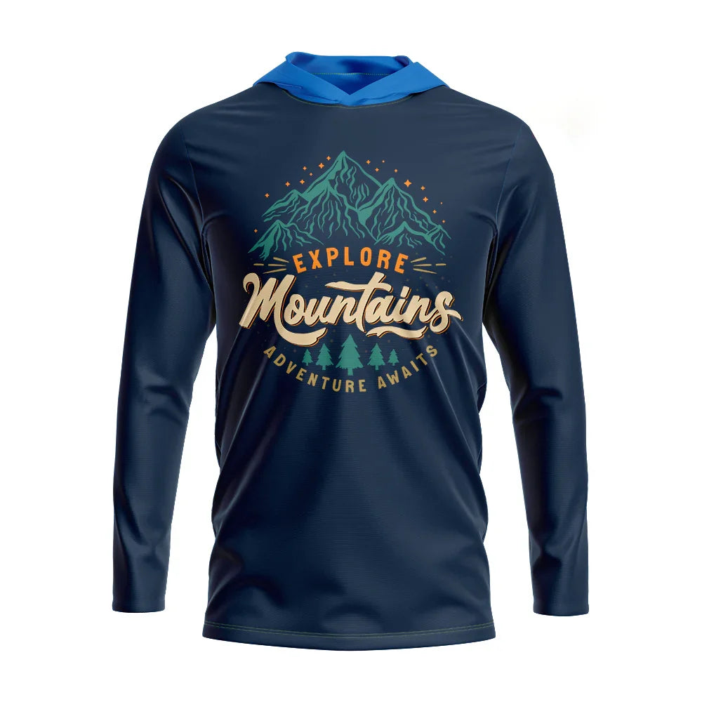 150GSM Mesh Jersey Long Sleeve Hoodie T-shirt (Full Dye Sublimation)#500039